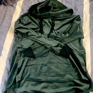 Green Velor Hoodie